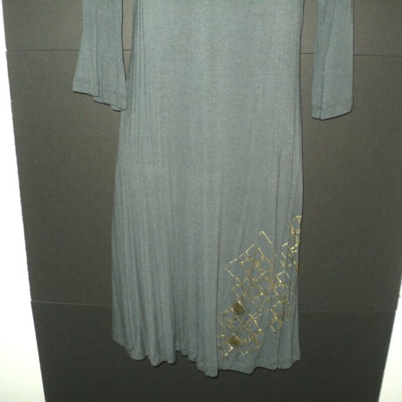 J W San Francisco Maternity Dress Small Gray-Olive - Picture 3 of 7
